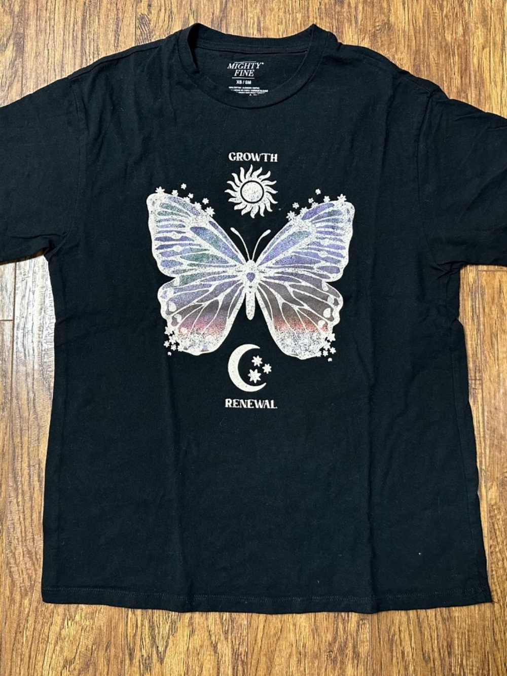 Black and Purple Butterfly Women's T-Shirt XS
